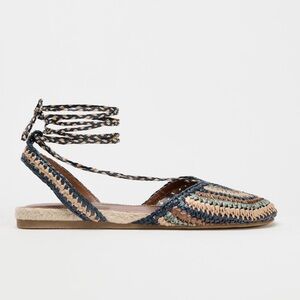 Zara Braided Flat shoes Size 8/39 NWT
